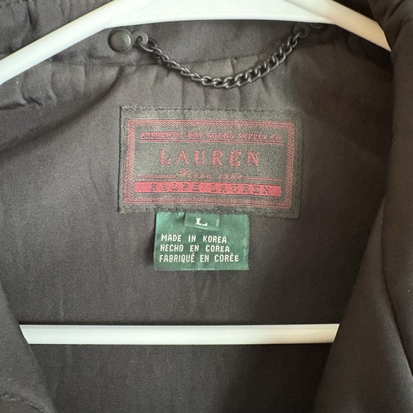 Ralph Lauren LRL Mens Size L Overcoat Jacket Dress Coat Black Front Pockets - Picture 3 of 12